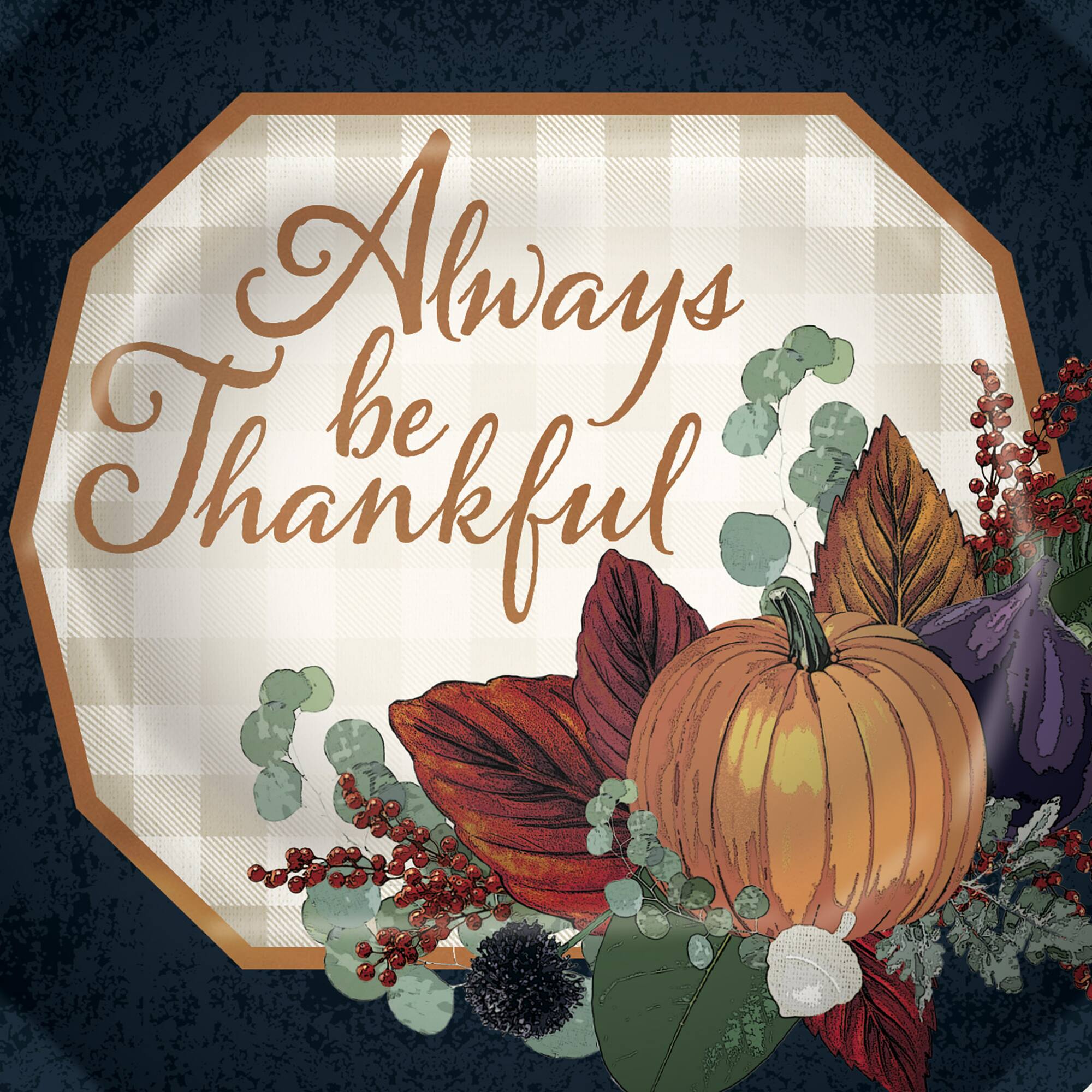 Beistle 9" x 11" Fall Thanksgiving Dinner Plates, 16ct.